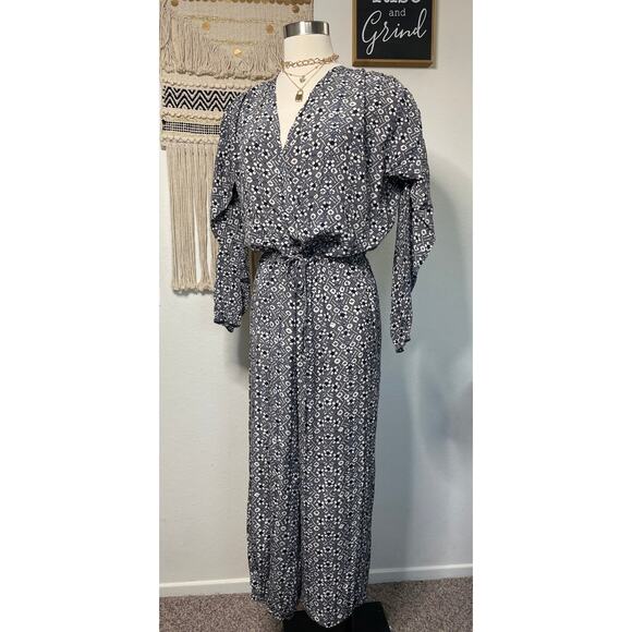 Ulla Johnson Woman’s Plus Size 4 Blue & Grey Long Sleeve Silk Jumper - Picture 1 of 9